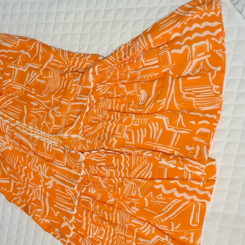 Blue Island Orange Duster Beach Swim Cruise Cover up - Picture 8 of 16